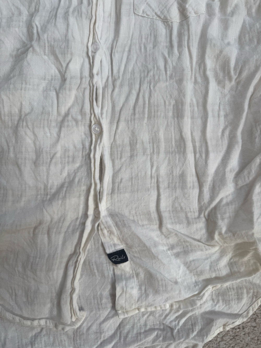 Rails Cream Button-Up Shirt - Picture 2 of 3